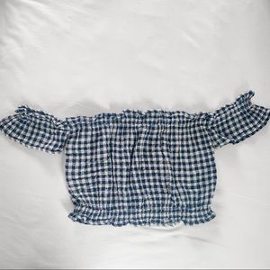 checkered crop top